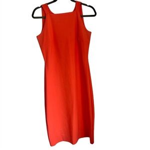 Chiara Boni La Petite Robe Orange Square Neck Sleeveless Dress Women's Size 48